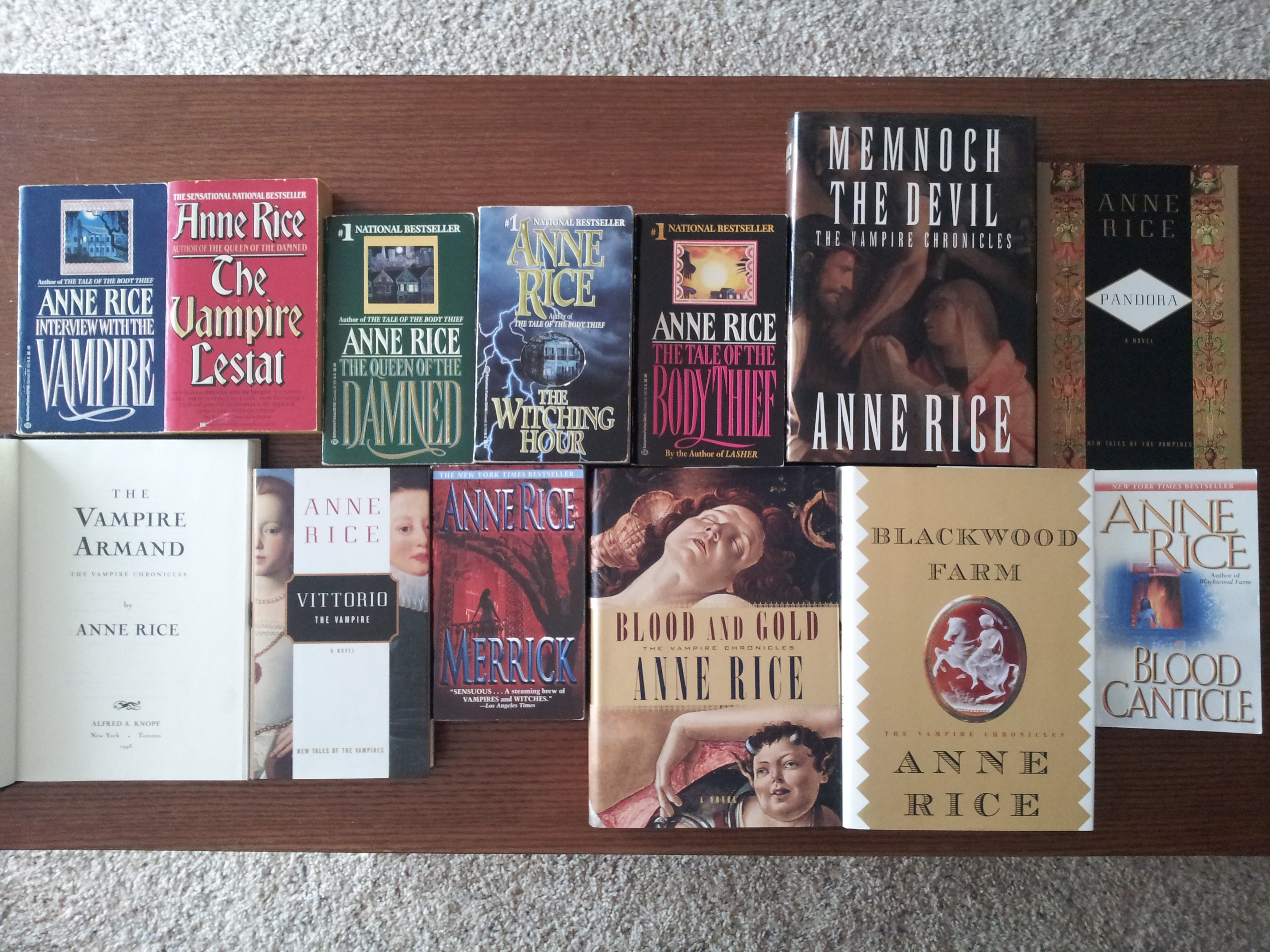 Anne Rice books
